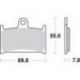 SBS KLOCKI HAMULCOWE KH145 / KH236 STREET EXCEL SINTER KOLOR ZŁOTY PASUJE DO SUZUKI RF900 `94-97 GSF 1200 BANDIT `97-00